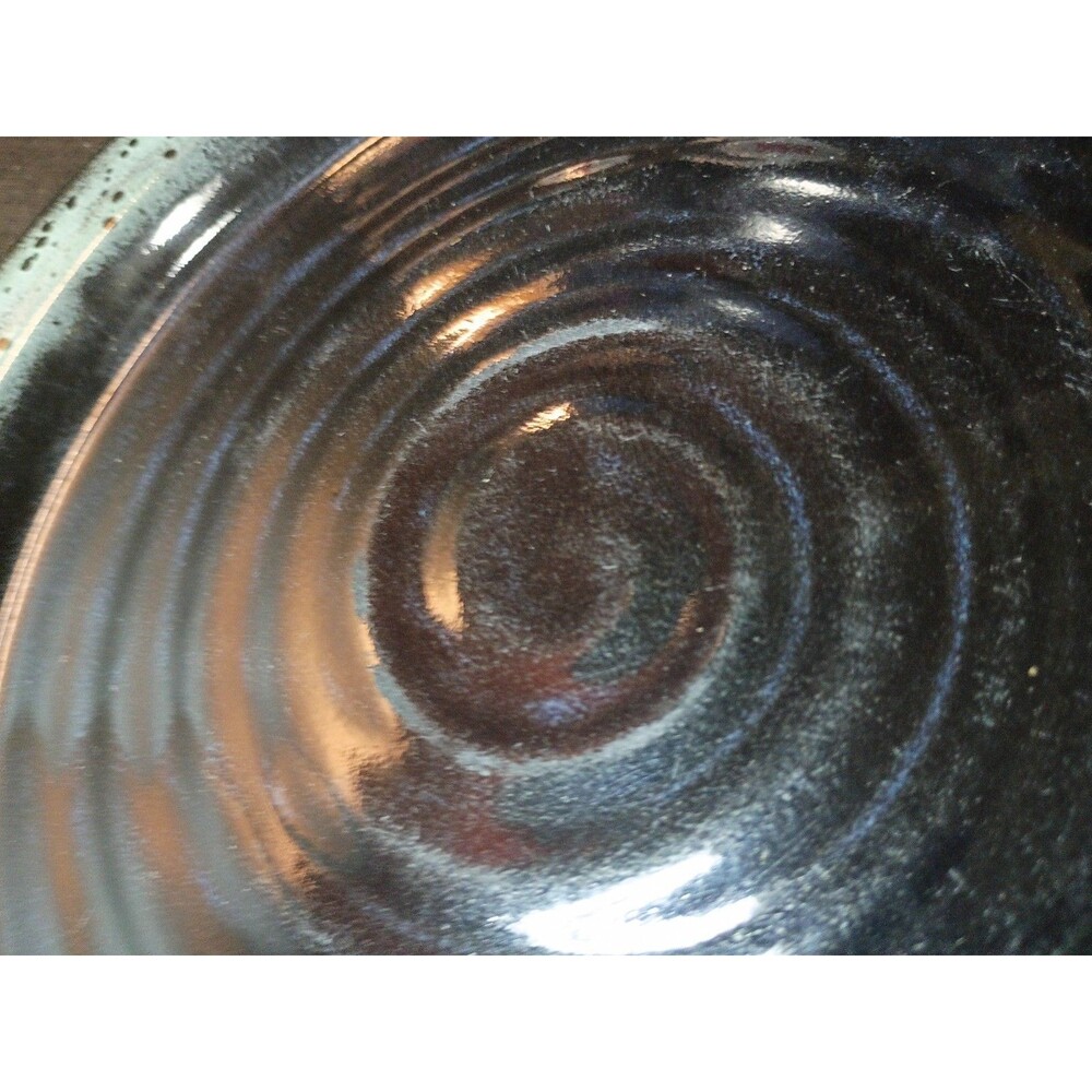 From Miry Clay Pottery Salad Plate New Black Color 8.25" Stoneware  Wheel-Thrown - Picture 3 of 6